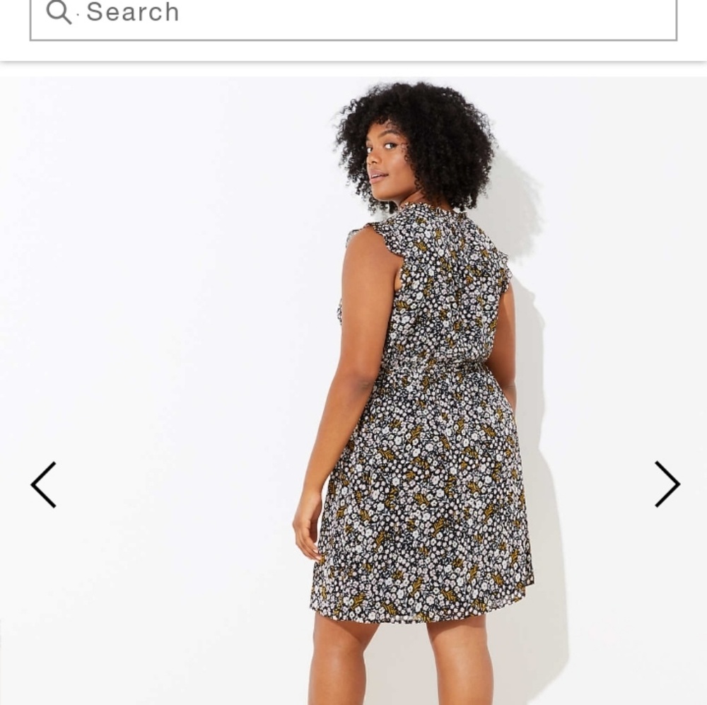 Floral ruffle Henley Dress